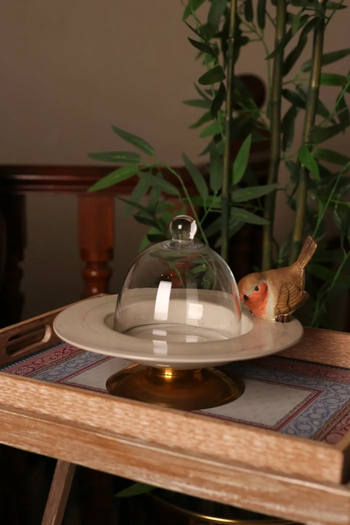 sparrow platter with glasslid